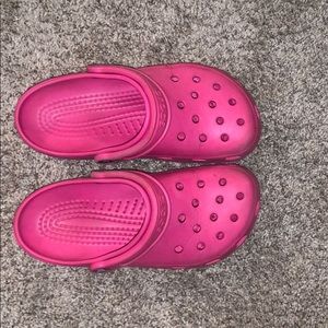 Hot pink Crocs